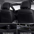 Car Seat Cover Full Set, Waterproof Leather Seat Cover, Front and Rear Auto - Image 3