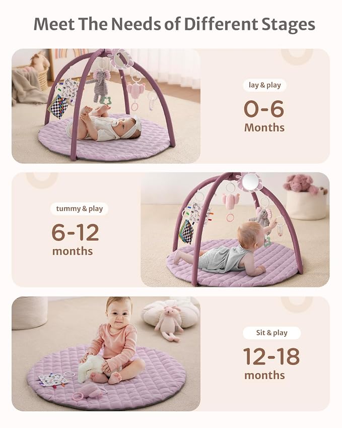 Blissful Diary Baby Play Gym Mat, Tummy Time Activity Mat - Image 4