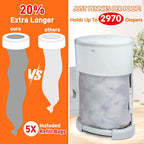 5 Pack Refills Compatible with DEKOR CLASSIC Diaper Pails | 20% Extra Length - Image 3