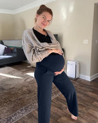 G4Free Maternity Pants Over The Belly Yoga Dress Work Pregnancy Pants Stretchy - Image 4