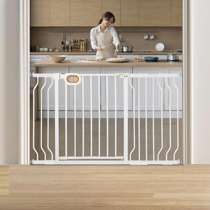 Baby Gate for Stairs 29-52 Inch Wide, Safety Gate for Baby Adjustable Pet Gate by owlie