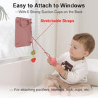 2 Pack Baby Silicone Mat, with Suction Base and 8 Stretchable Straps, Seposeve - Image 3