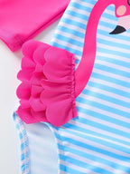 WOLBAY Baby Girl Swimsuit Long Sleeve One Piece Rash Guard - Image 4