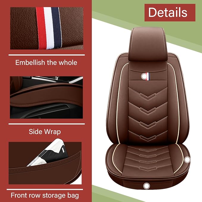 Leather Car Seat Covers Fit for LR LR4 2009-2016, 5 Seater Waterproof and - Image 3