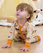 Bamboo Viscose Baby Convertible Footie Pajama, Zipper Pajamas - Image 9
