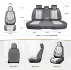 Coverado Car Seat Covers Full Set, Car Seat Protector Waterproof, Nappa Leather - Image 6