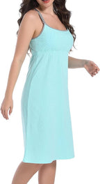 SUIEK 3-Pack Maternity Nursing Nightgown Cotton Breastfeeding Dress Pregnancy - Image 3