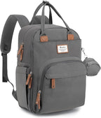 RUVALINO Diaper Bag Backpack, Large Capacity, Waterproof and Stylish, Iron Gray by RUVALINO