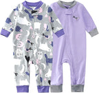 Teach Leanbh Baby 2-Pack Footless Pajamas Cotton Long Sleeve Printing 2 Way by TeachLeanbh