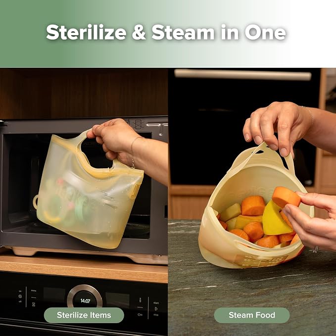 Haakaa On-The-Go Silicone Microwave Steam Sterilizer Bags - Image 5