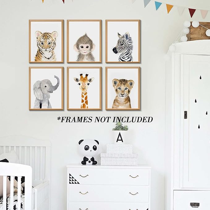Jungle Safari Wall Art Decor for Baby Nursery Room - Image 2