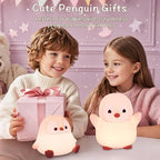 Pink Penguin Night Light, Food Grade Soft Silicone Nursery Nightlight - Image 7