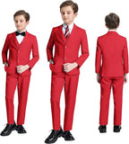 JPF Boy's Formal Suit Set Slim Fit Kids Tuxedo Suits - Image 6