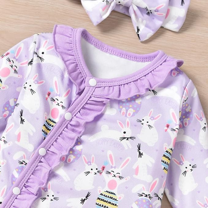 Aalizzwell Baby Girls Romper Outfit Fall Winter Clothes - Image 4