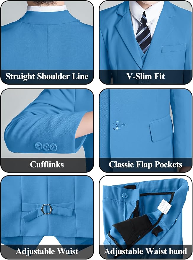 Boys' 5 Piece Formal Suit Set - Image 5