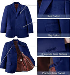 Boy's Suit Formal Slim Fit 5 Pieces Suit Set Blazer Vest Pants - Image 3