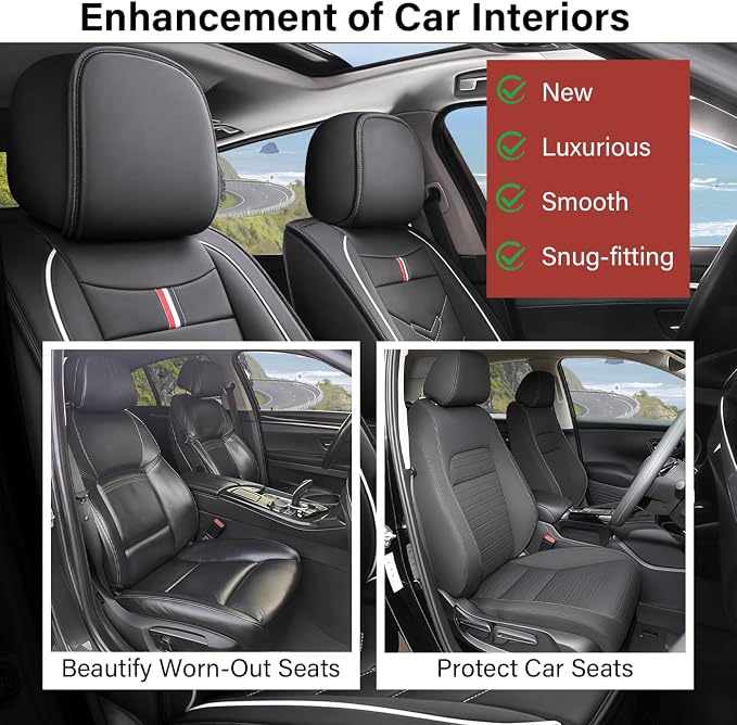 Leather Car Seat Covers Fit for LR Range Rover 2022-2025, 5 Seater Waterproof - Image 6