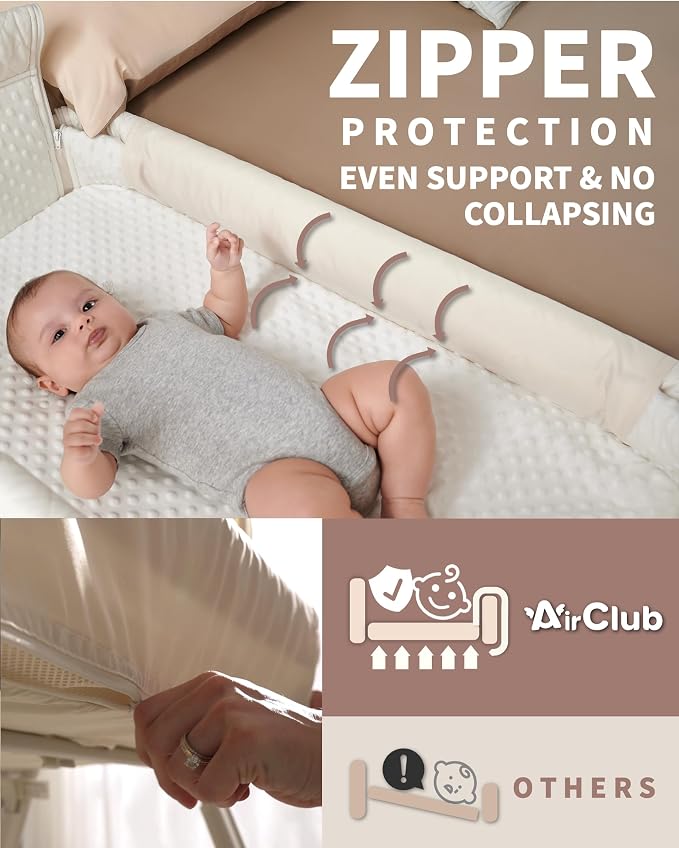 AirClub Bassinet Bedside Sleeper, Baby Crib - Image 2