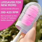 Electric Bottle Brush Set with Silicone Pacifier/Straw Brush and Mixing Head - Image 4