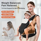 Baby Carrier with Hip Seat, 2-in-1 Forward-Facing Carry - Image 2
