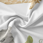 QOOMO Elephant Giraffe Monkeys Comforter King Size, Wild Animals Kids Comforter - Image 7