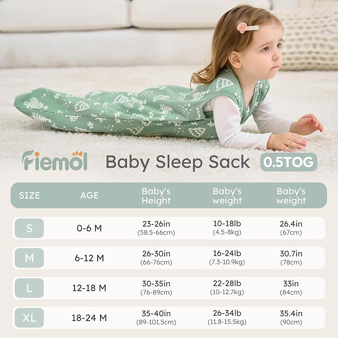 Baby Sleep Sack 0-6 months, 100% Cotton Sleeping Sack - Image 5