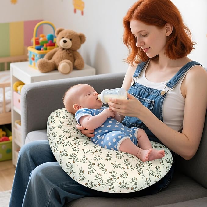 Accmor 2 Pack Muslin Nursing Pillow Covers, 100% Cotton Soft Nursing Covers - Image 2