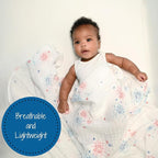 LollyBanks Swaddle Blanket 100% Cotton, Muslin Swaddle Blankets Lightweight - Image 4