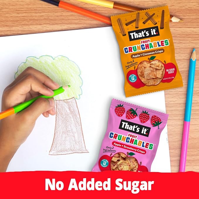 That’s it. Fruit Crunchables Apple + Strawberry Crisps, Plant-Based, Gluten-Free - Image 4