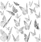3D Silvery Butterfly Wall Stickers by JOSDIOX