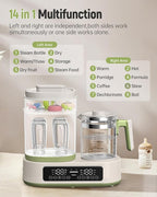 Feekaa Multifunctional Baby Bottle Warmer, Steamer and Dryer, 44oz Baby Formula - Image 3