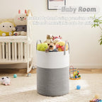 Laundry Basket, Woven Cotton Rope Laundry Hamper, 80L - Image 3