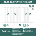 40.55" Tall 1.37" Ultra Narrow Spacing Dogs Pets Baby Gate - Image 6