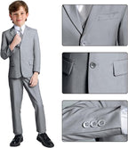 Boys Suit for Kids Teens Formal 5 Piece Tuxedo Suit Set - Image 3