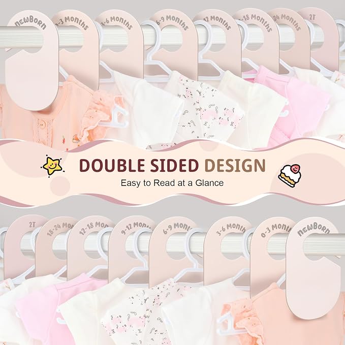 Baby Closet Dividers, Double Sided Nursery Clothes Size Separators - Image 3