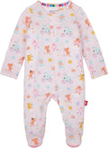 Magnetic Me Girls Modal Magnetic Baby Footie Pajamas | Silky Soft Modal Fabric by magneticme