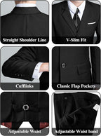 Boys' 5 Piece Formal Suit Set - Image 5