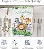 MDPrints Global Safari Animal Personalized Baby Blankets - Image 4
