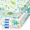 Dinosaur Pack N Play Sheets Fitted, Ultra Soft Mini Crib Sheets by TotBasic%7CRedesigntheBasic