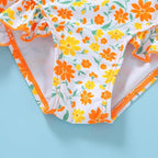 YOUNGER TREE Toddler Girls Two Pieces Swimsuit Color Block Stripe Swimwear - Image 6