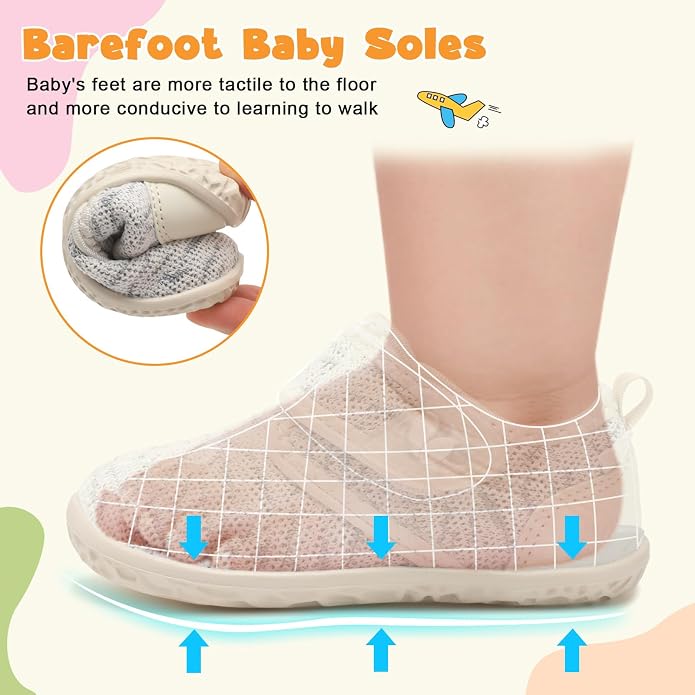FEETCITY Baby Walking Shoes Barefoot Baby Shoes Infant Sneakers Newborn Crib - Image 5