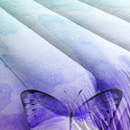 QOOMO Butterfly Comforter Twin Size, Watercolor Butterfly Kids Bedding Set - Image 5