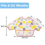 Long Sleeve Bibs For Babies 6-24 Months Full Coverage Shirt Bib for Baby Boys - Image 6