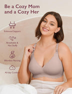 Momcozy Nursing Bras for Breastfeeding, Seamless Pregnancy Maternity Bra - Image 6
