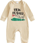 Fernvia Newborn Baby Boy Clothes Letters Print Bodysuit 3 6 9 12 18 Months Long by Fernvia
