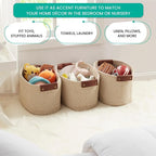 3 Pack Cotton Rope Storage Basket Woven Shelf Bin - Image 7
