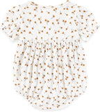 Newborn Baby Girl Clothes Cotton Bubble Romper Floral Short Sleeve Bodysuit 3 - Image 3