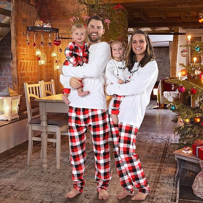 Weixinbuy Family Pajamas Set Christmas Pjs Matching Clothes Pajamas - Image 3