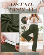 Neer 3 Pack Women's Maternity Pants Over The Belly Loose Pregnancy Pants - Image 4