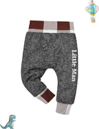 Fommy Newborn Baby Boy Clothes Plaid Letter Print Long Sleeve Hoodies + Long - Image 7